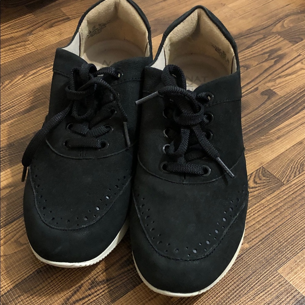 Naturalizer Black Suede Oxford Sneakers Size 8.5